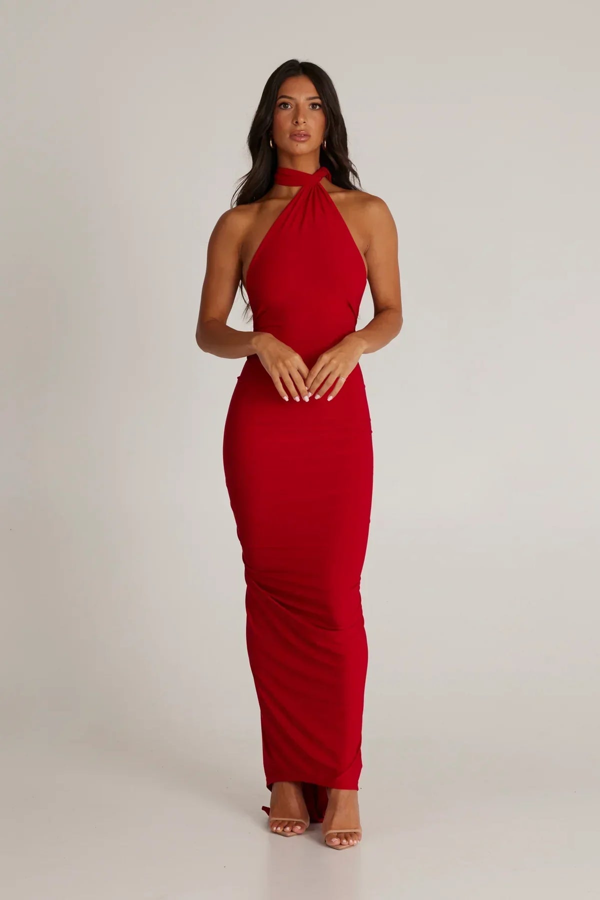 Tina | Versatile Sash One-Shoulder Grecian Maxi Dress