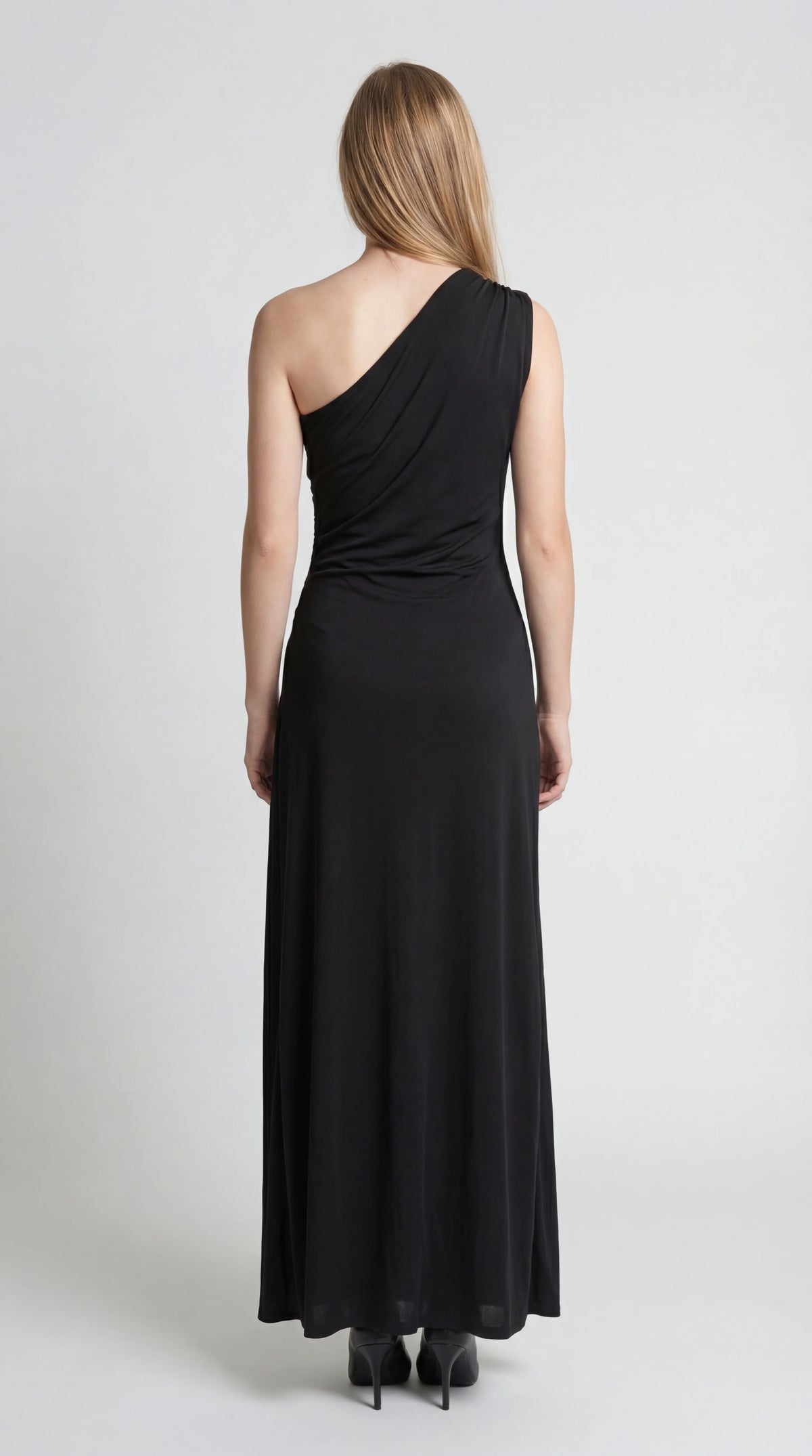 Aurora | Asymmetric Draped One-Shoulder Maxi Dress
