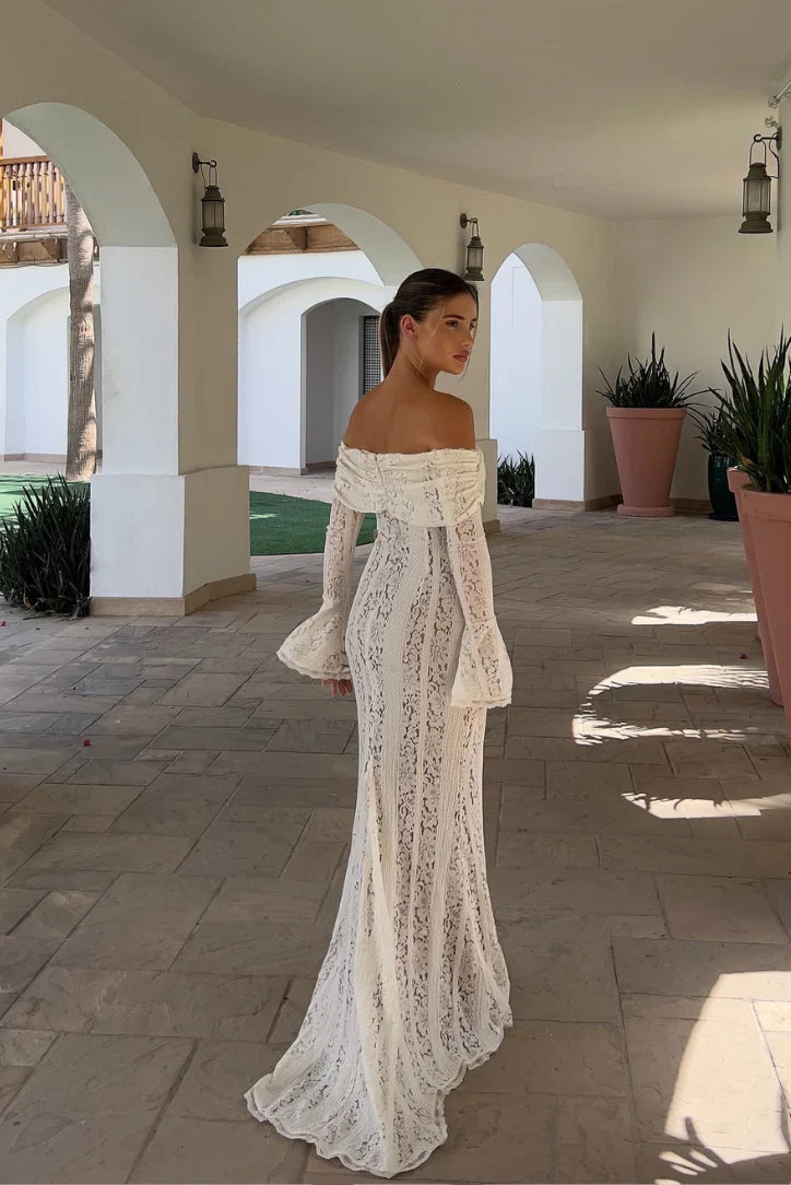 Lucy | Women's Lace Off-Shoulder Maxi Summer Dress