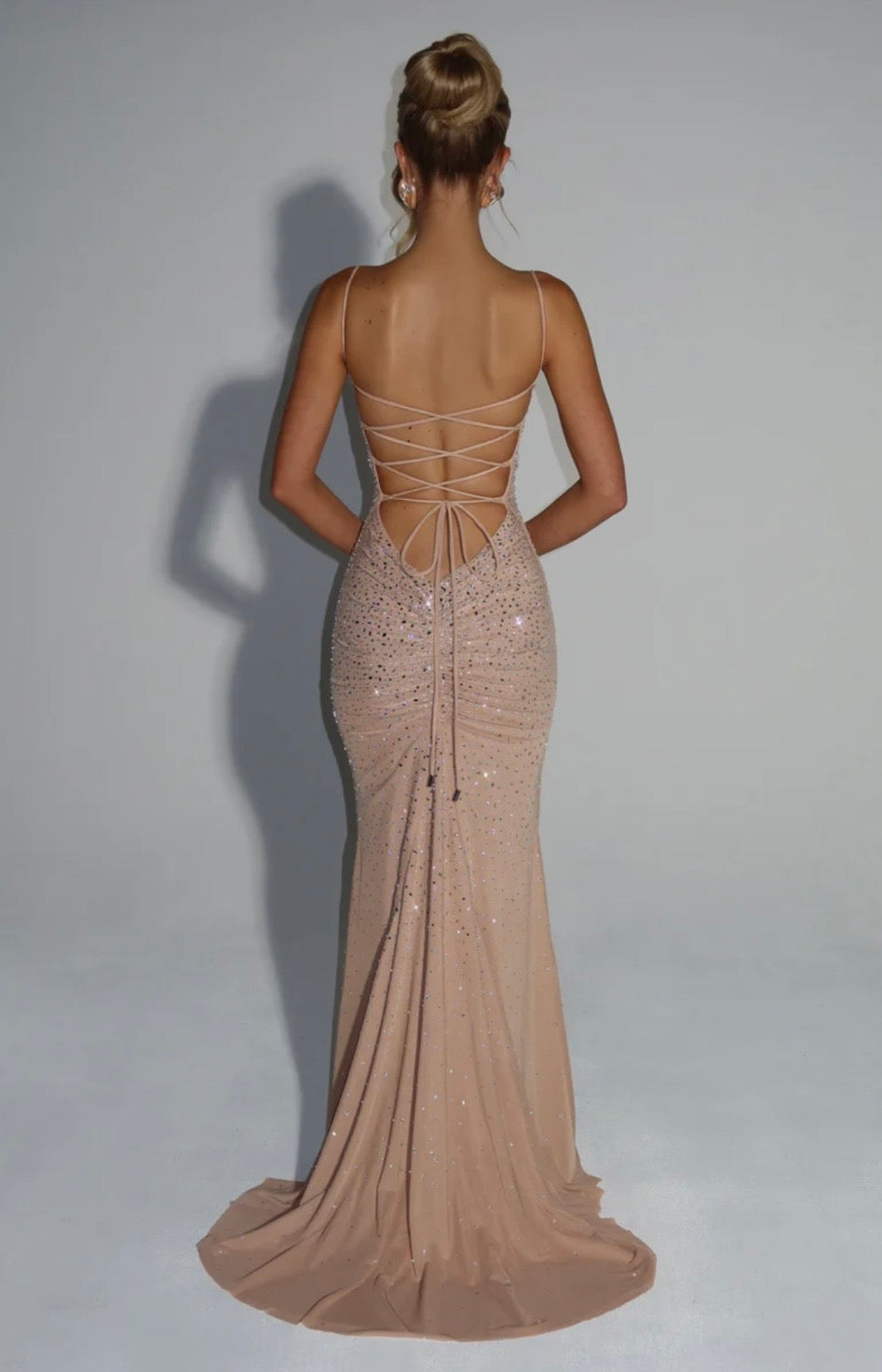 Luminara | Shimmering Refined Opulence Sculpted Maxi Dress