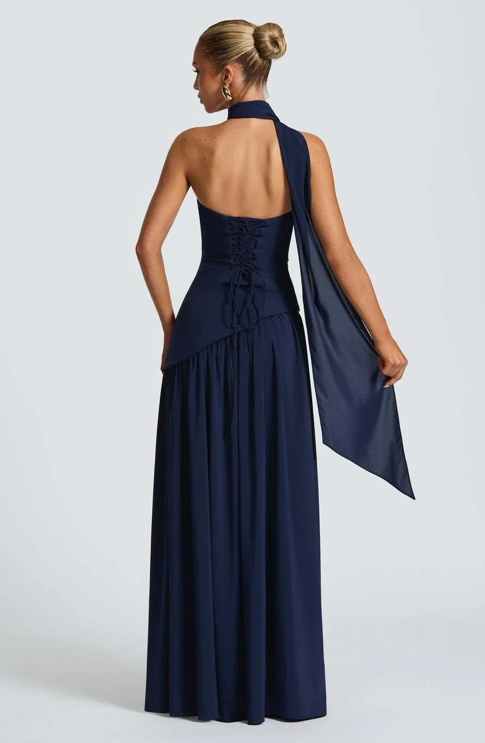 Donna | Asymmetrical Strapless Sculpted Maxi Dress