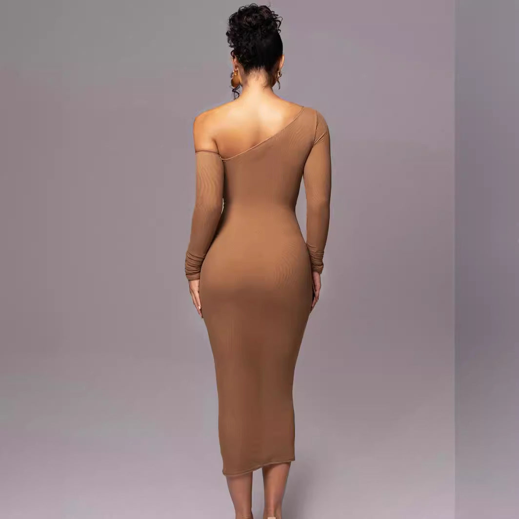 Bente |Classy Bodycon Long Sleeve Midi Dress