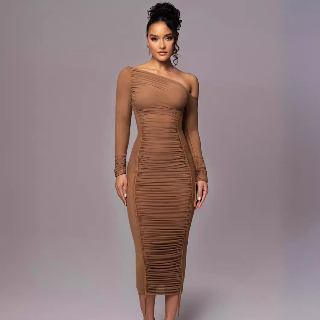 Bente |Classy Bodycon Long Sleeve Midi Dress