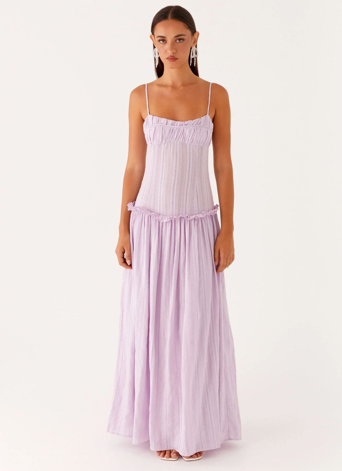 Jamy | Elegant Back Slip Color-Block Maxi Dress