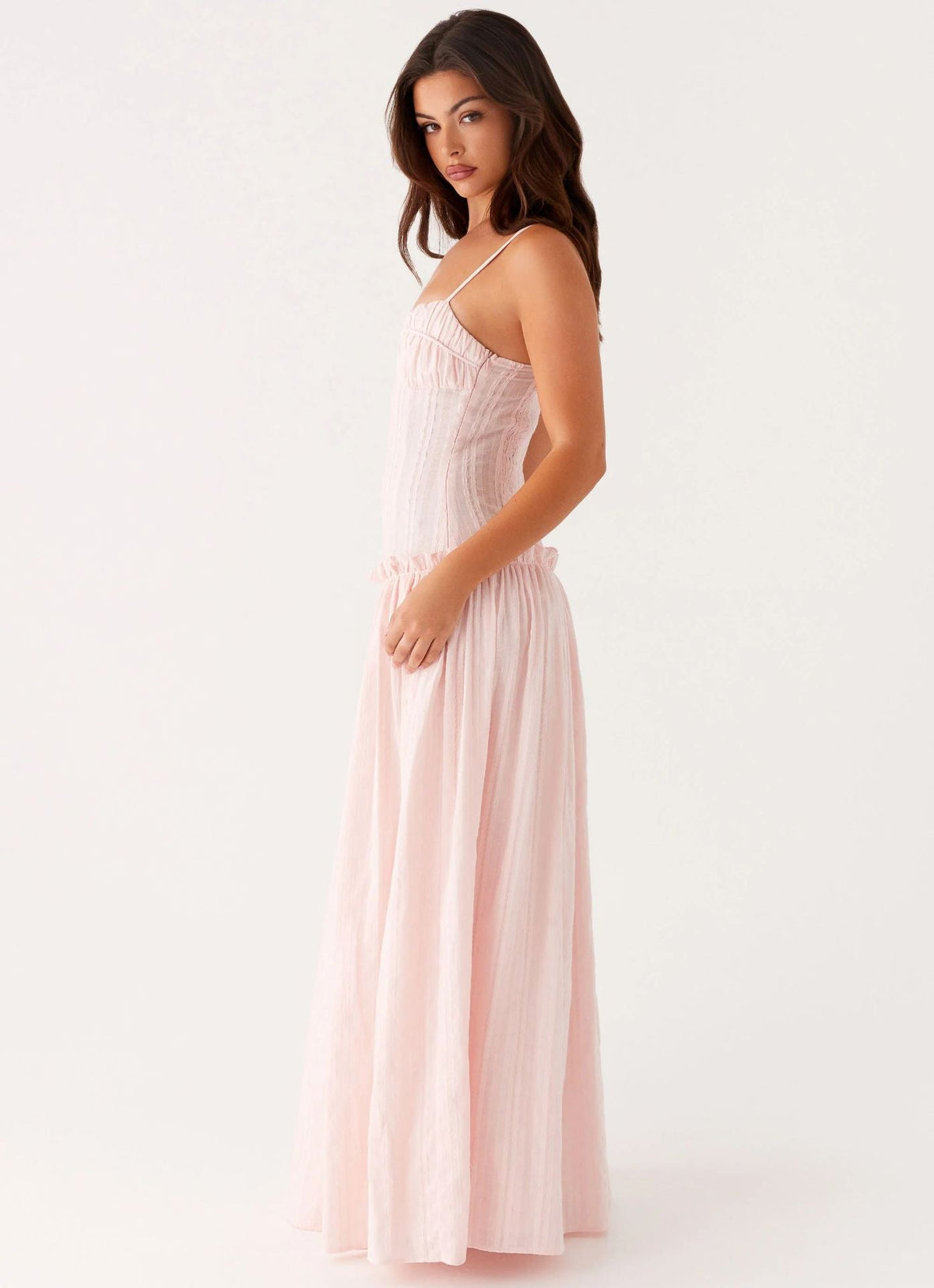 Jamy | Elegant Back Slip Color-Block Maxi Dress