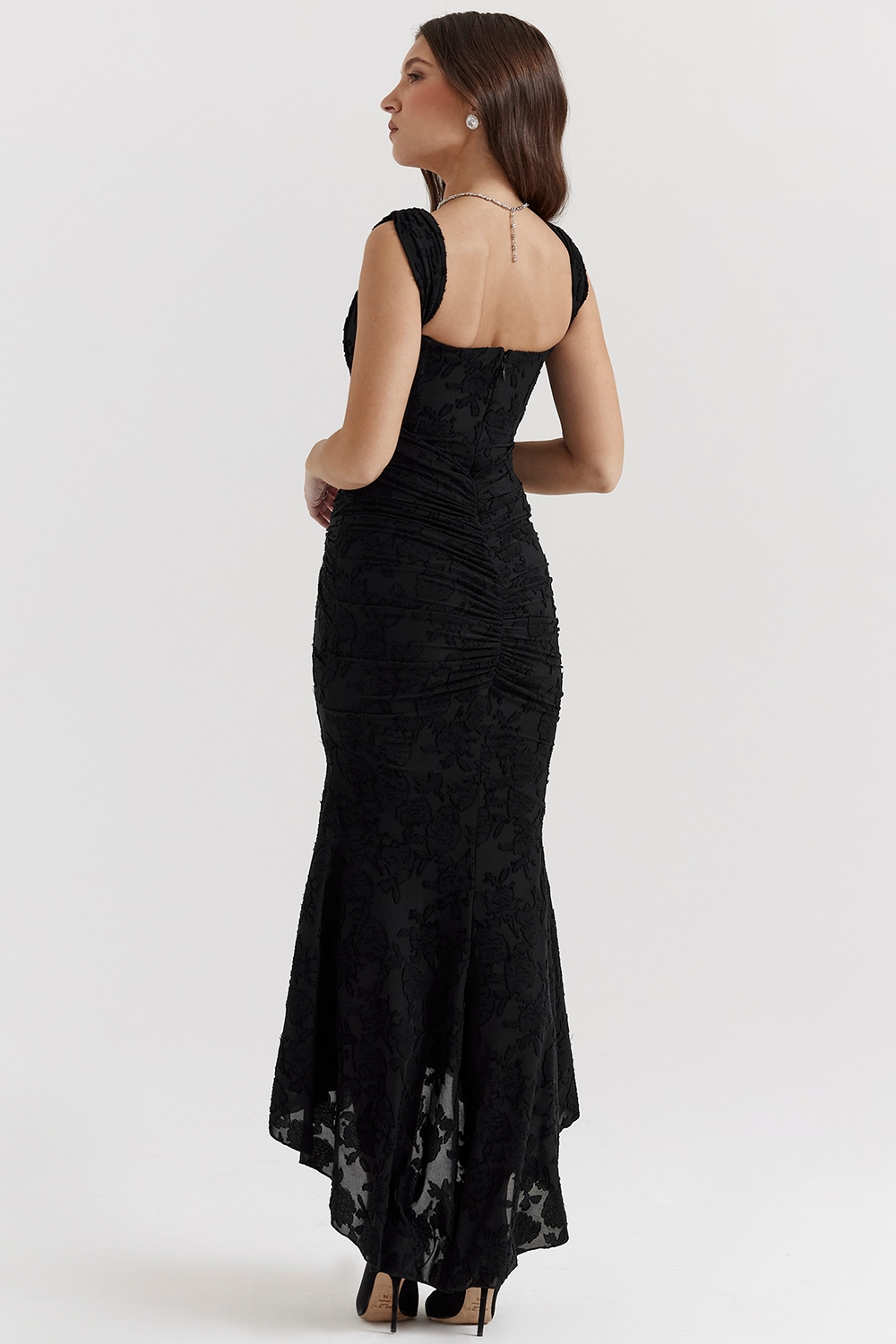 Elsie | Sculpting Sleeveless Lace Maxi Dress
