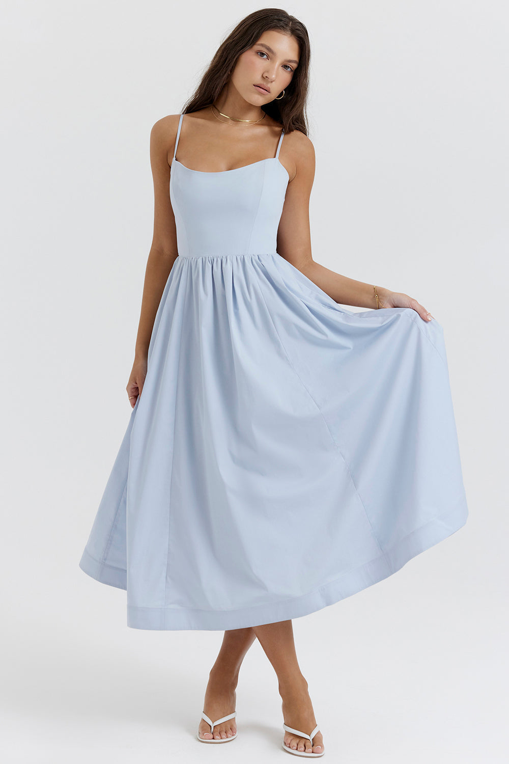 Samara | Elegant Sleeveless Open Back Midi Dress