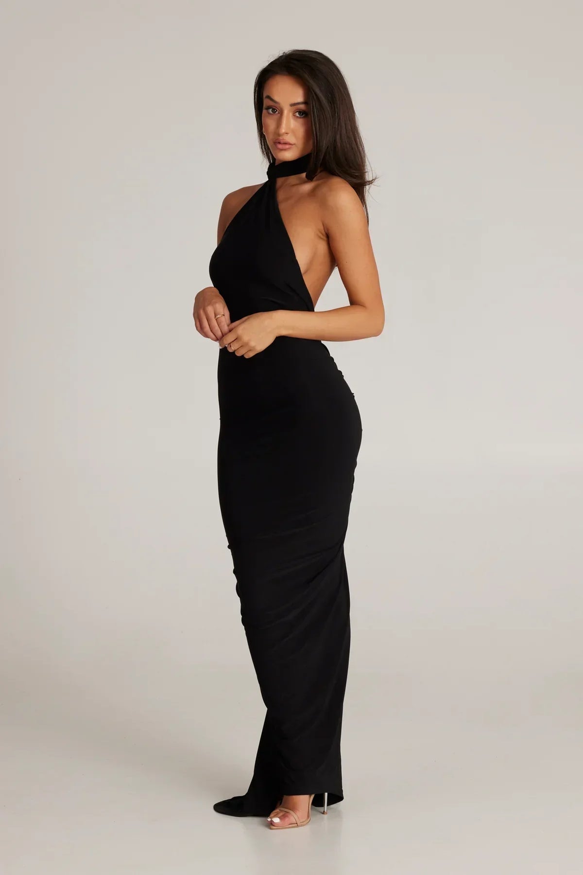Tina | Versatile Sash One-Shoulder Grecian Maxi Dress