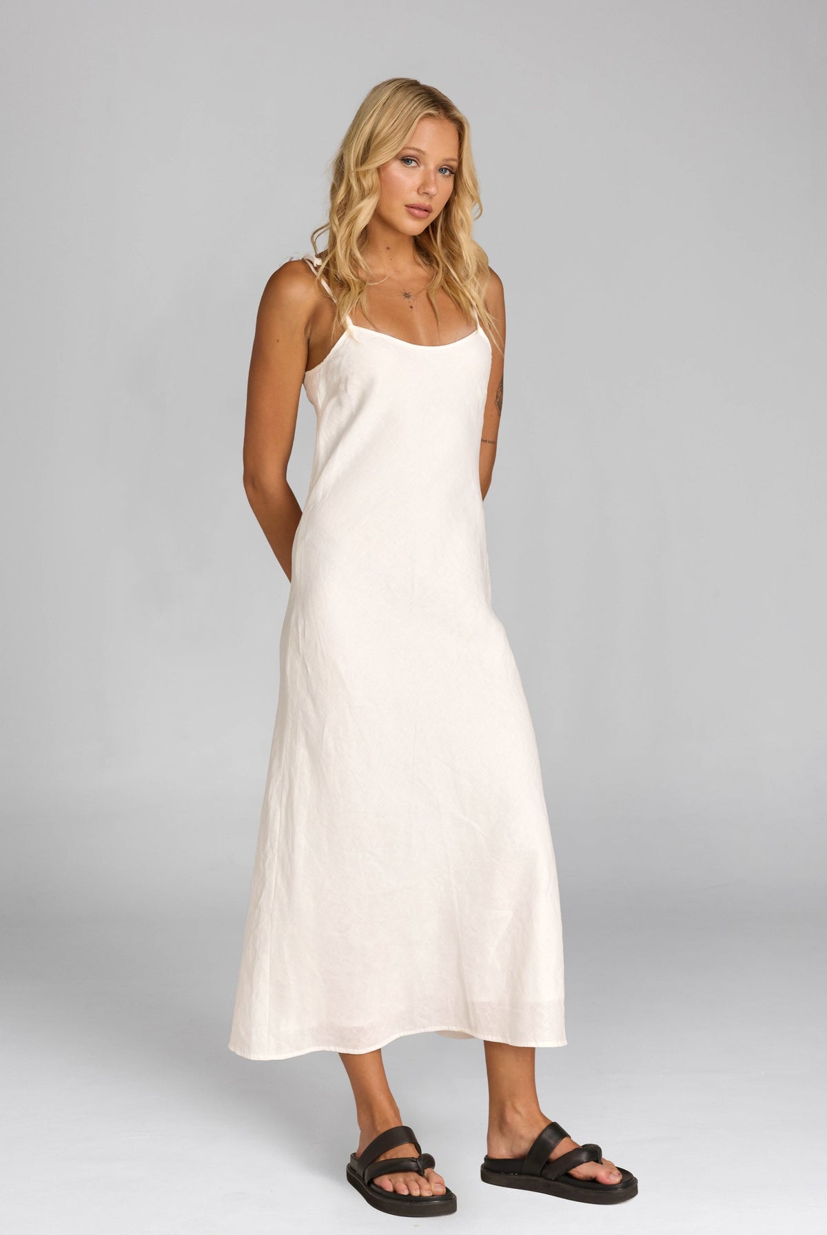 Bow | Bias Cut Bow-Strap Maxi Dress
