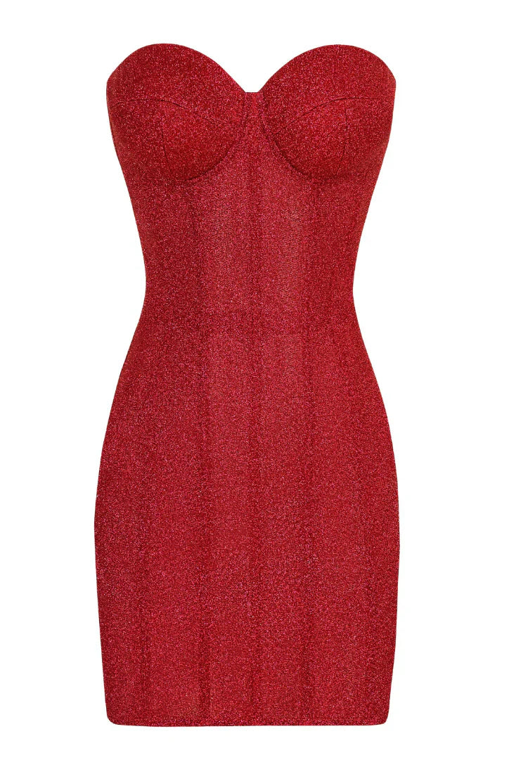Ivy | Women’s Strapless Glitter Corset Mini Party Dress