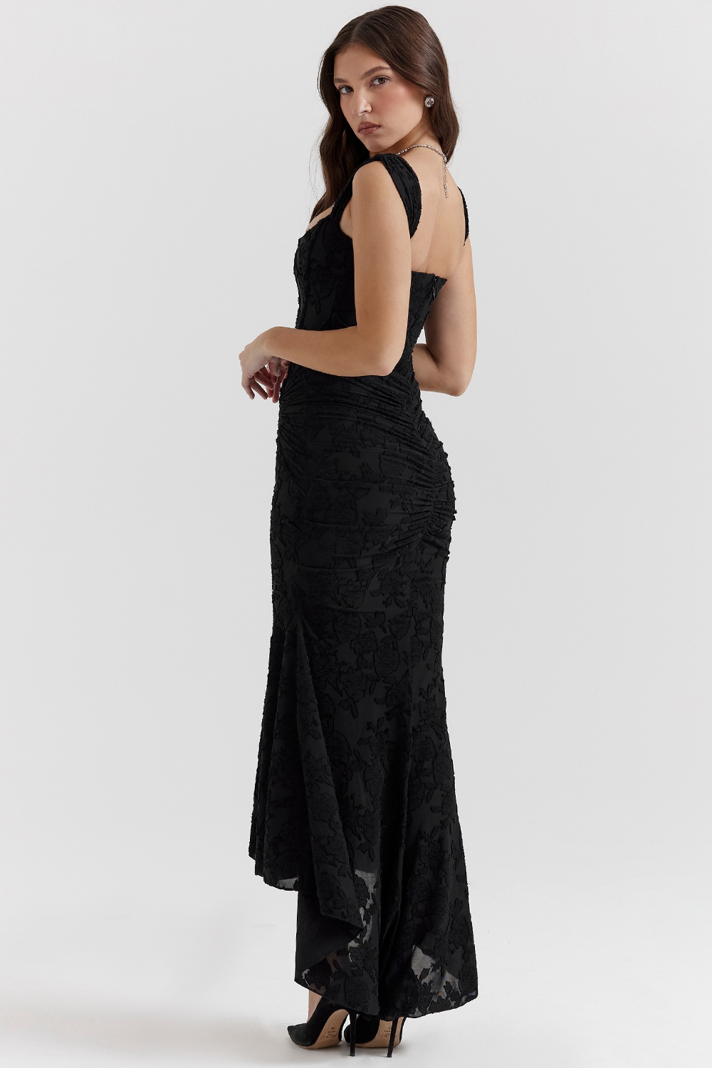 Elsie | Sculpting Sleeveless Lace Maxi Dress